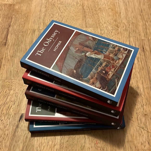 Classics Homer Dickens Hawthorne Bronte Bundle of Five Books - Picture 1 of 6